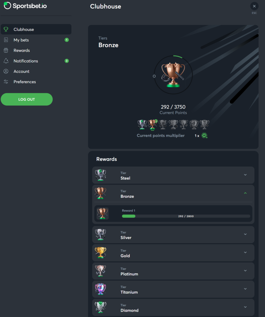 Sportsbet.io Clubhouse