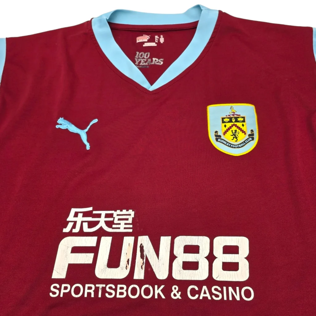 Burnley Fun88 footbal shirt