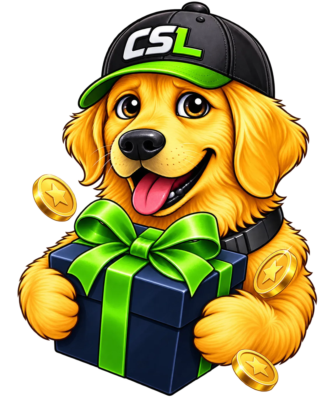 Labby holding a bonus gift
