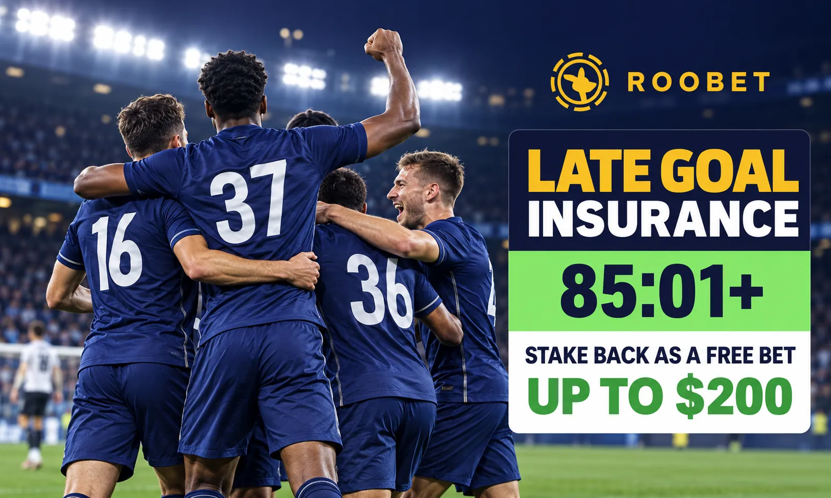 Roobet Premier League Late Goal Insurance promotion
